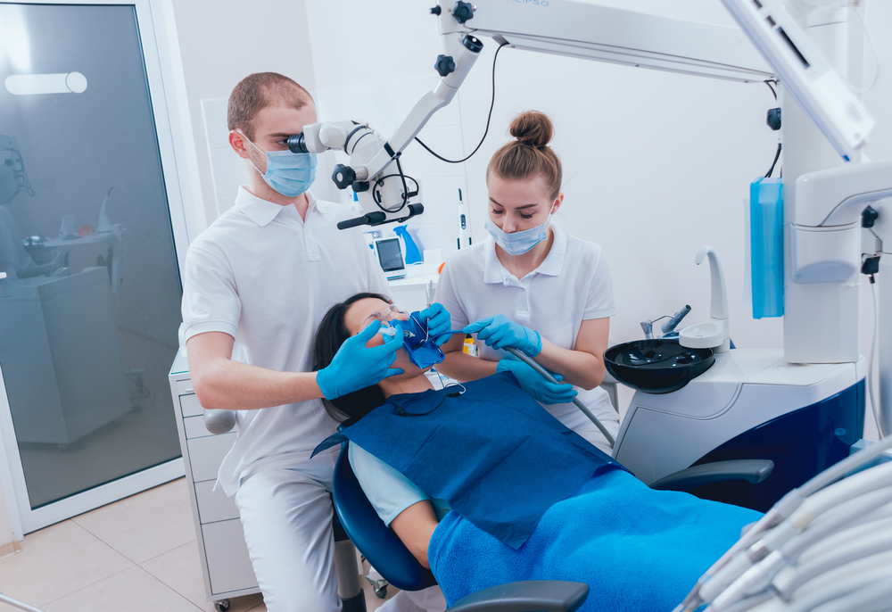 dental procedure in progress